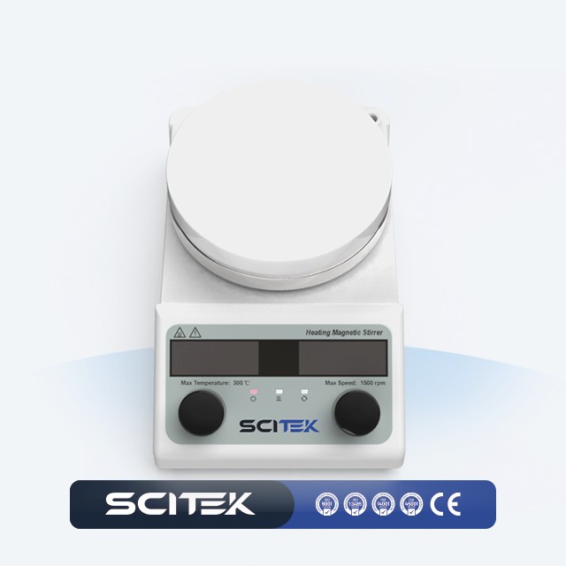 Magnetic Stirrer Hotplate - 138x138mm 작업판 크기의 LED 디스플레이 브러시리스