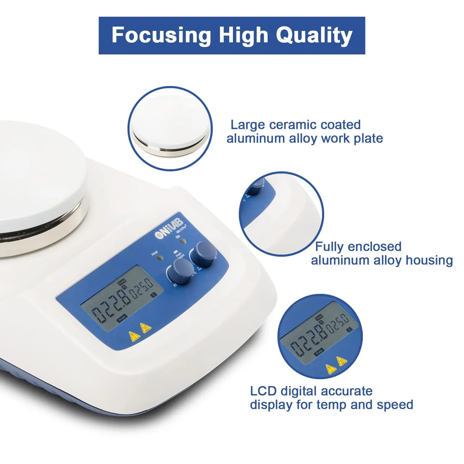 ONiLAB 340C 알루미늄 작업판이 있는 자기 가열 - Magnetic Stirrer Hotplate 리뷰 및 가격