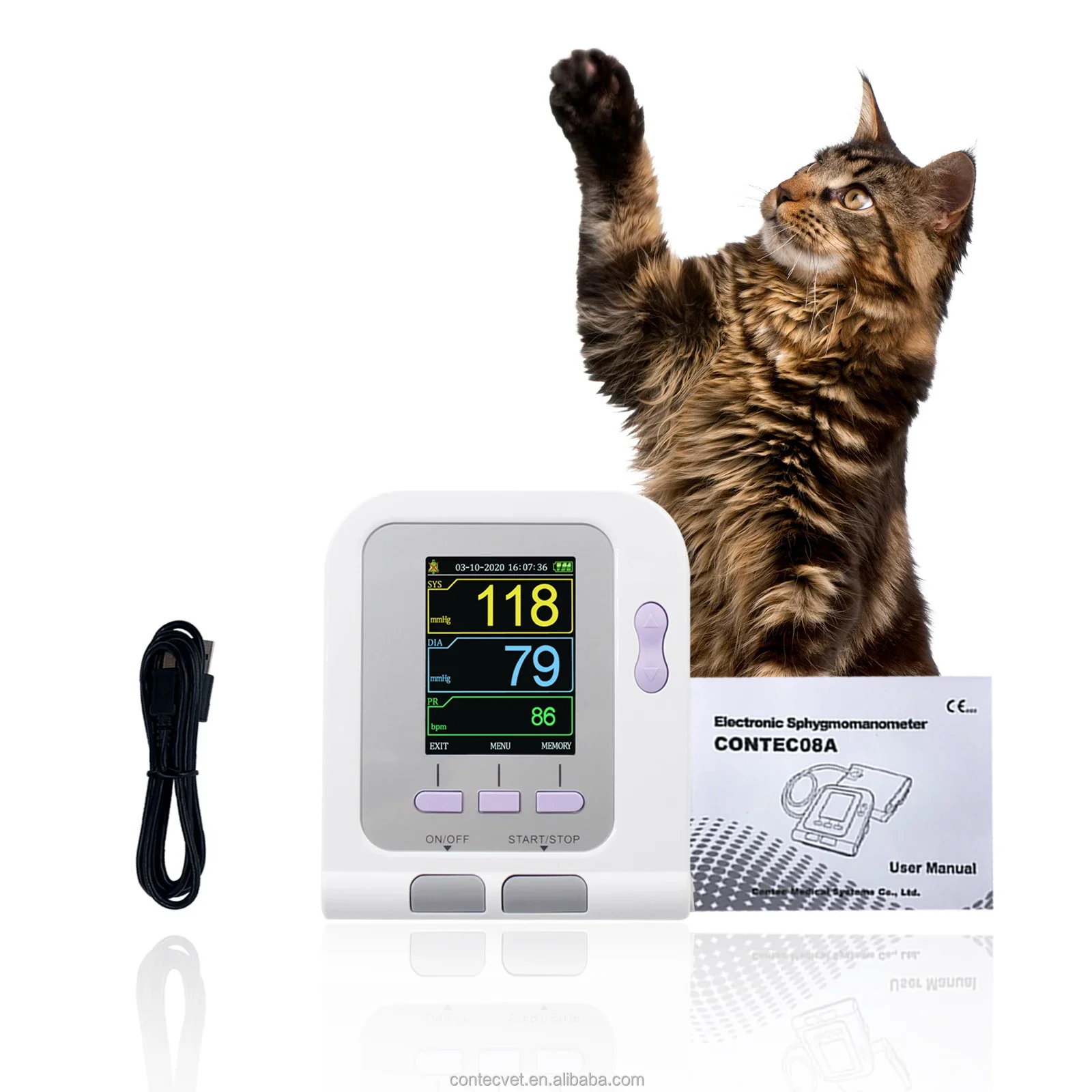CONTEC08A-VET 수의학 장비 혈압계 VET 모 - Blood Pressure Monitor 리뷰 및 가격